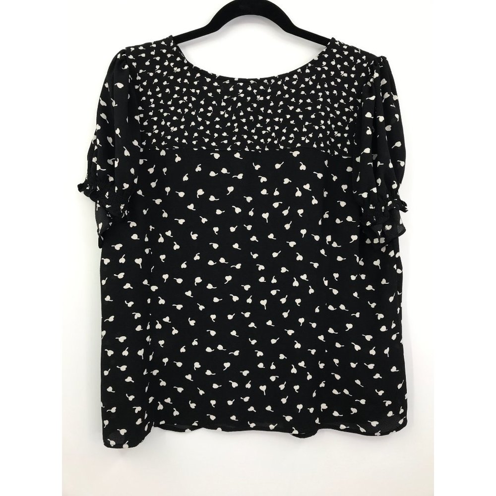 Talbots Gauze Button V-Neck Short Sleeve Blouse 14 Petite - Picture 5 of 5
